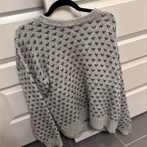 Eddie Bauer Gray and Black Crewneck Sweater